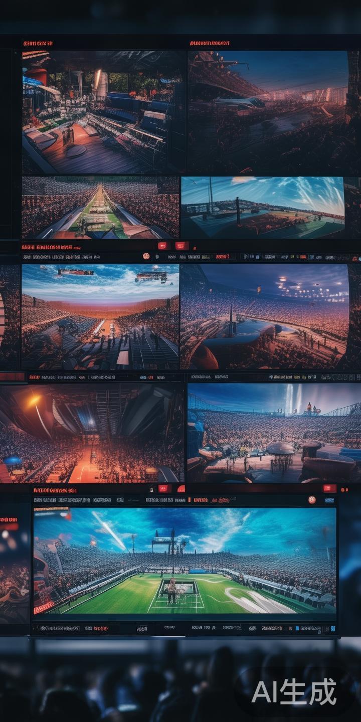 此外，平台提供多角度、多画面的直播选择，让观众可以